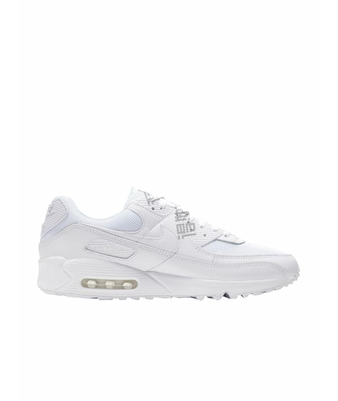 NIKE Белые текстильные низкие кроссовки / кеды, фото 1