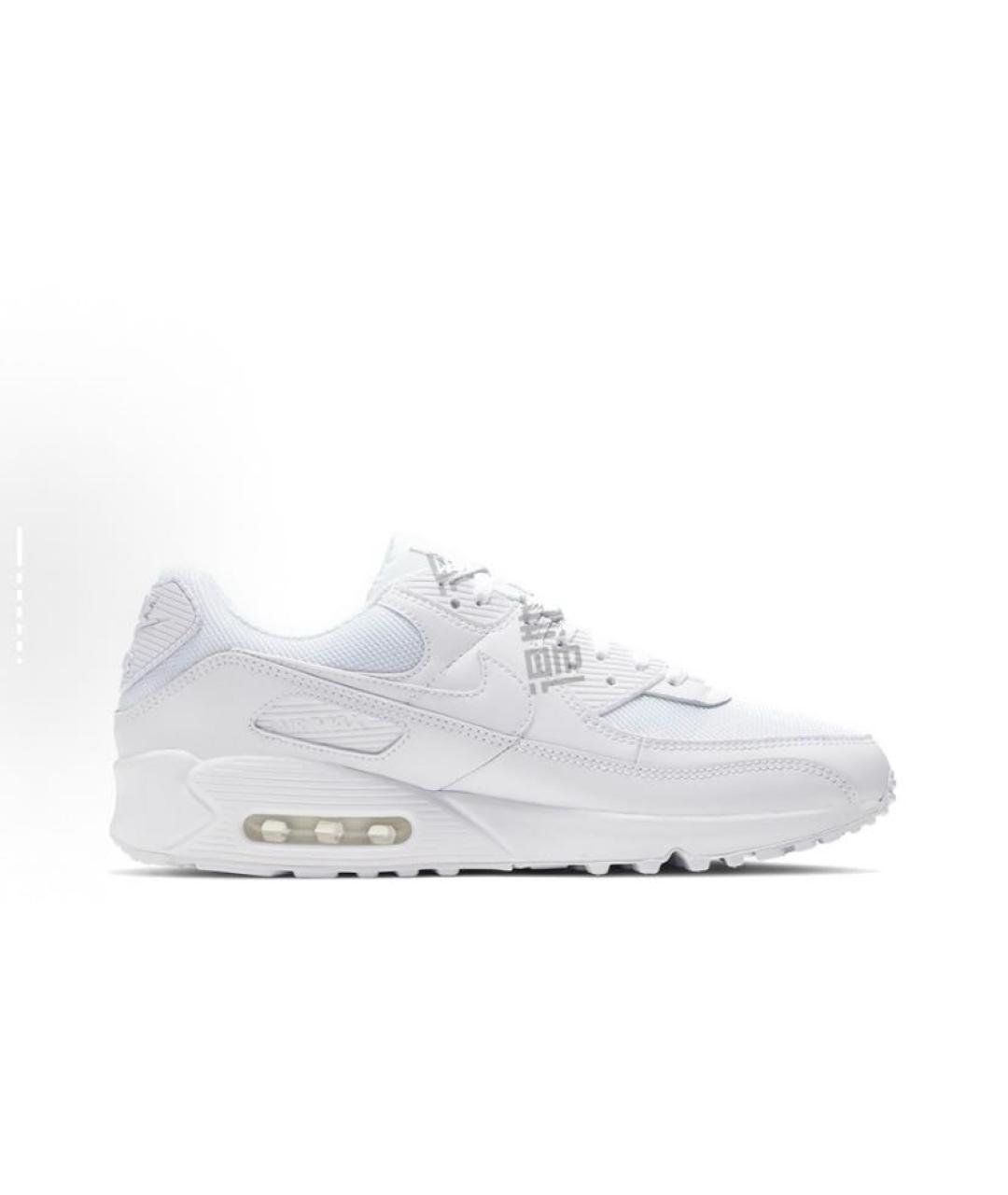 NIKE Белые текстильные низкие кроссовки / кеды, фото 6