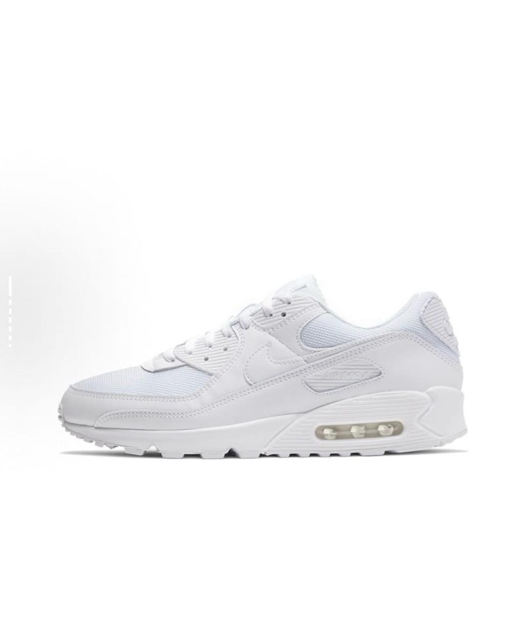 NIKE Белые текстильные низкие кроссовки / кеды, фото 2