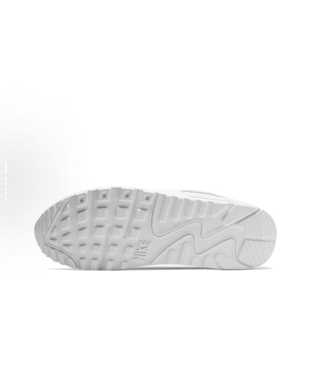 NIKE Белые текстильные низкие кроссовки / кеды, фото 5
