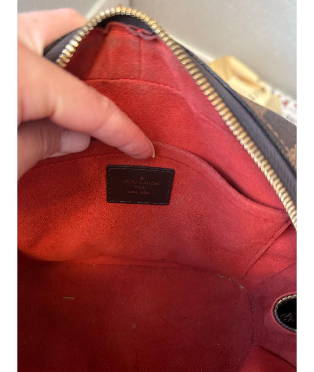 LOUIS VUITTON Коричневая сумка с короткими ручками, фото 6