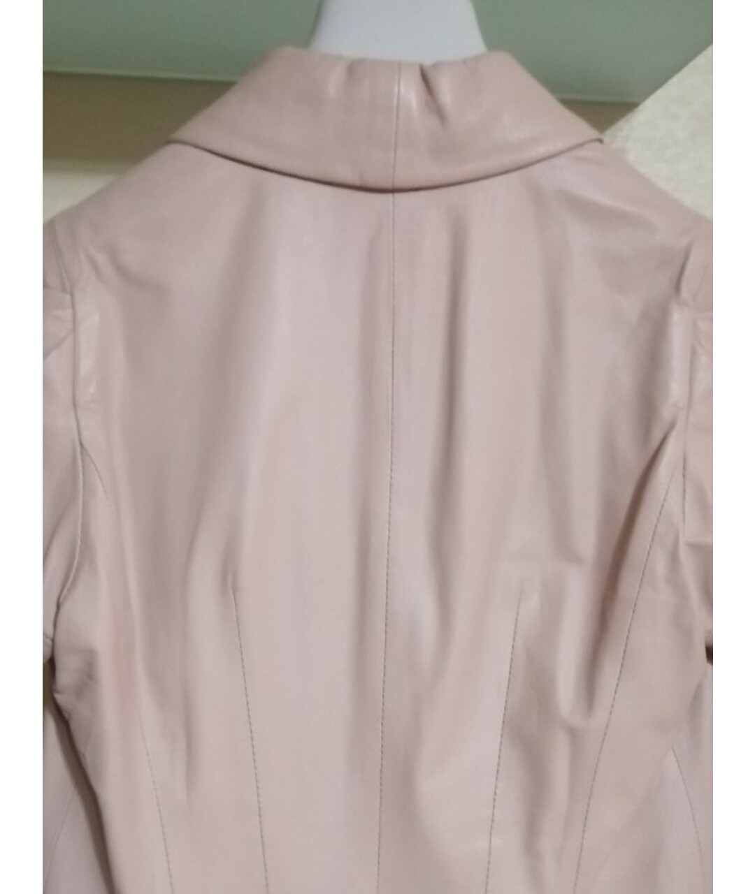 ARMANI COLLEZIONI Бежевый кожаный жакет/пиджак, фото 3