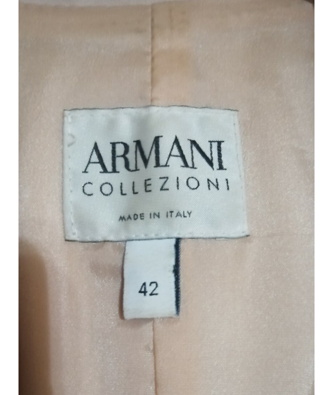 ARMANI COLLEZIONI Бежевый кожаный жакет/пиджак, фото 5