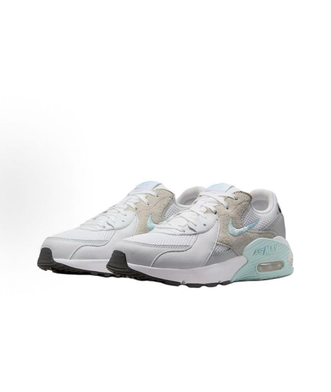 NIKE Белые текстильные низкие кроссовки / кеды, фото 3