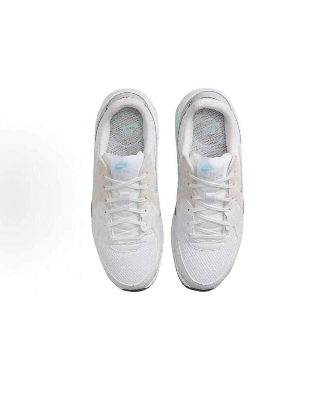 NIKE Белые текстильные низкие кроссовки / кеды, фото 4