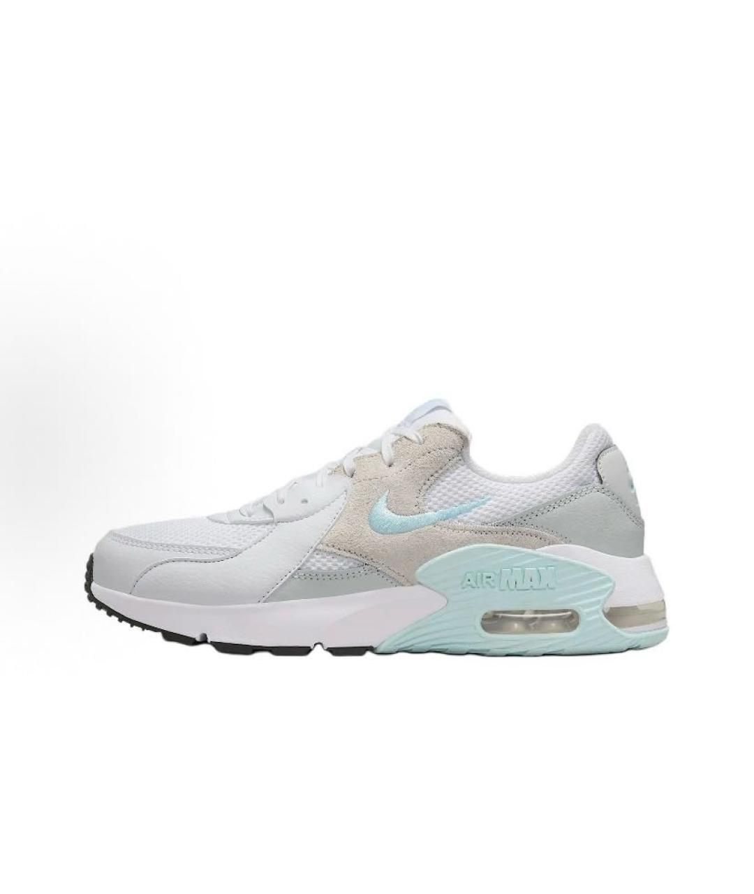 NIKE Белые текстильные низкие кроссовки / кеды, фото 2