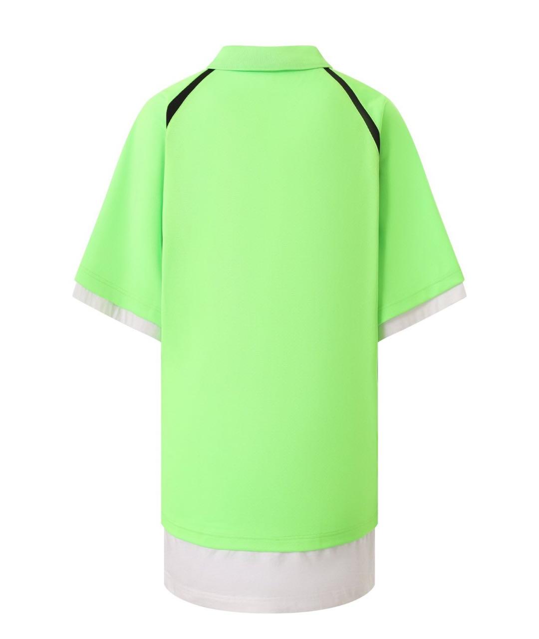 BALENCIAGA Салатовая полиэстеровая футболка, фото 2
