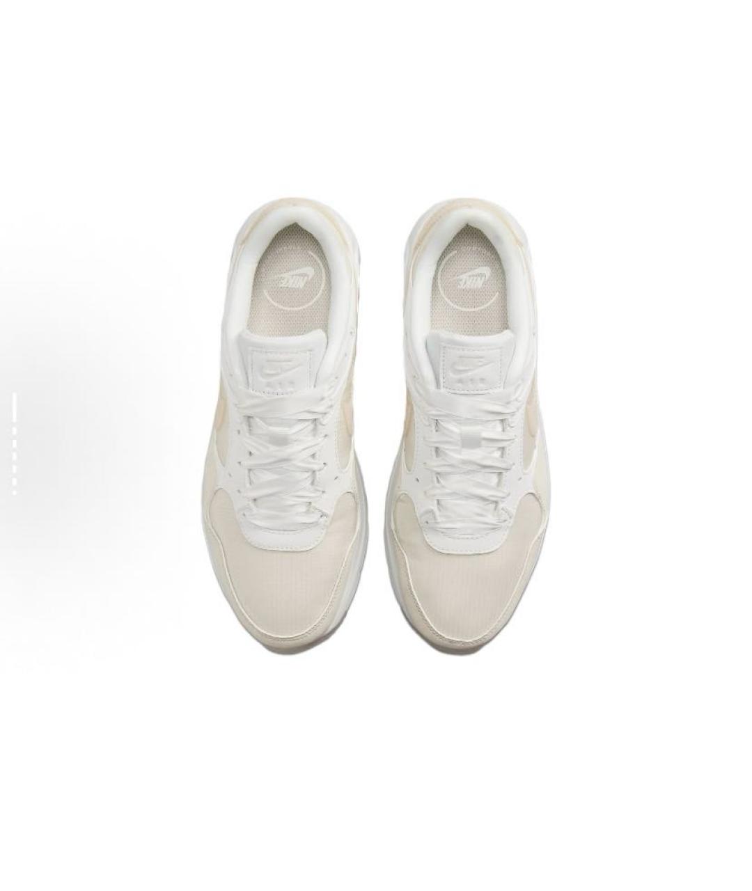 NIKE Бежевые текстильные низкие кроссовки / кеды, фото 4