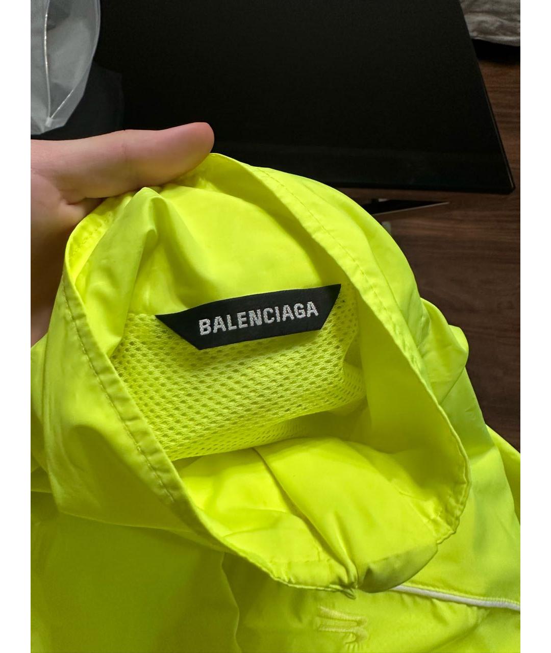 BALENCIAGA Салатовая полиэстеровая куртка, фото 4