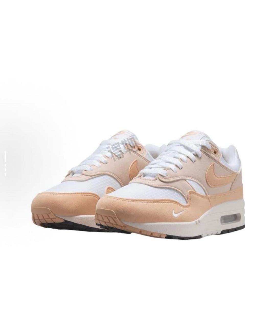 NIKE Бежевые текстильные низкие кроссовки / кеды, фото 3
