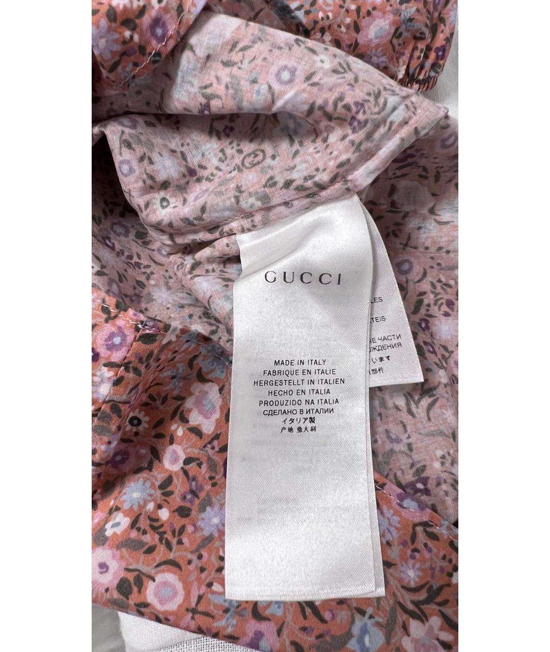 GUCCI KIDS Коралловая хлопковая блузка для девочек, фото 5