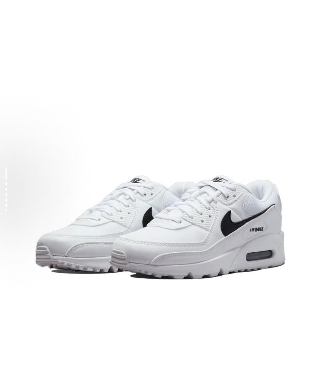 NIKE Белые текстильные низкие кроссовки / кеды, фото 4