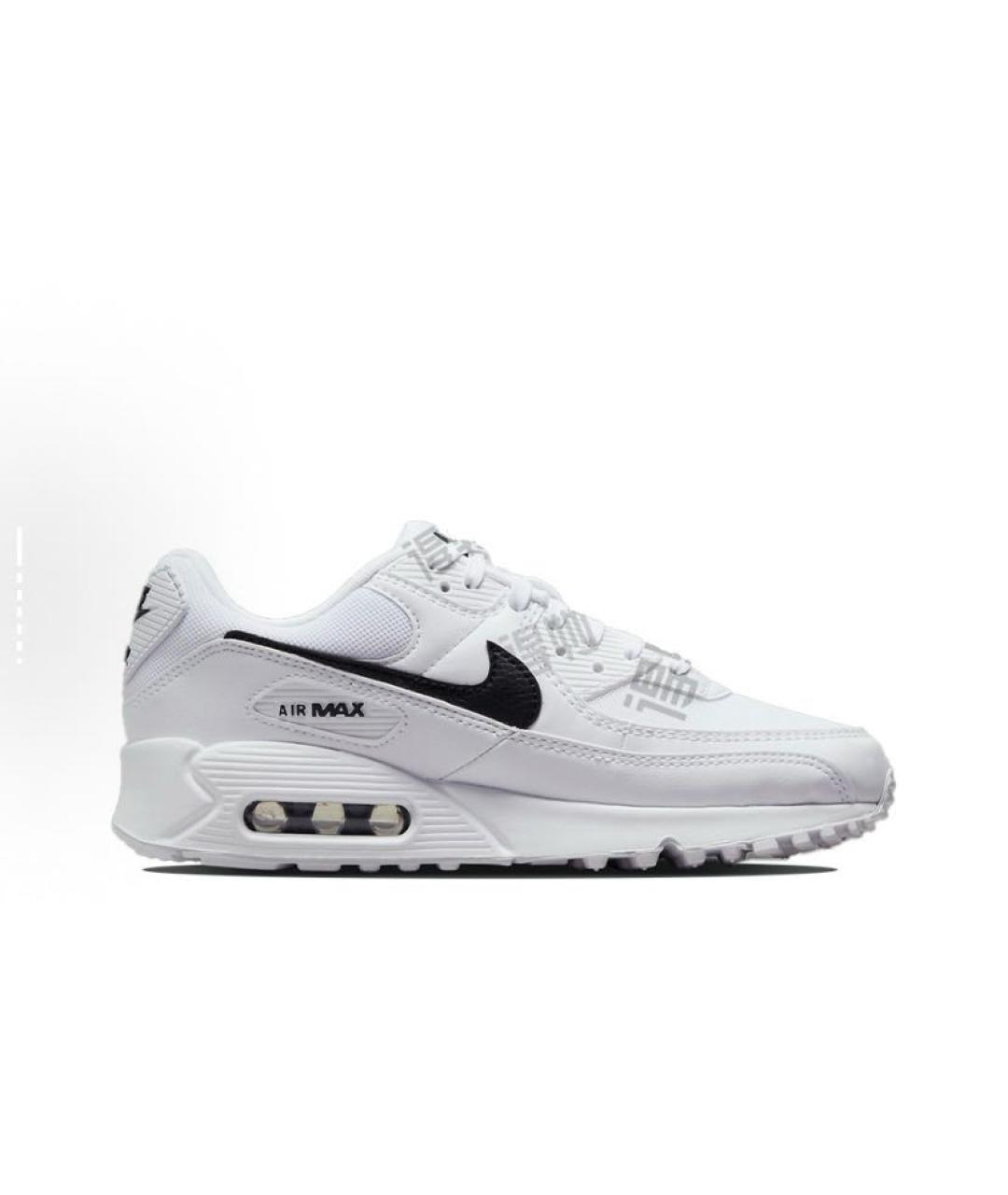 NIKE Белые текстильные низкие кроссовки / кеды, фото 5