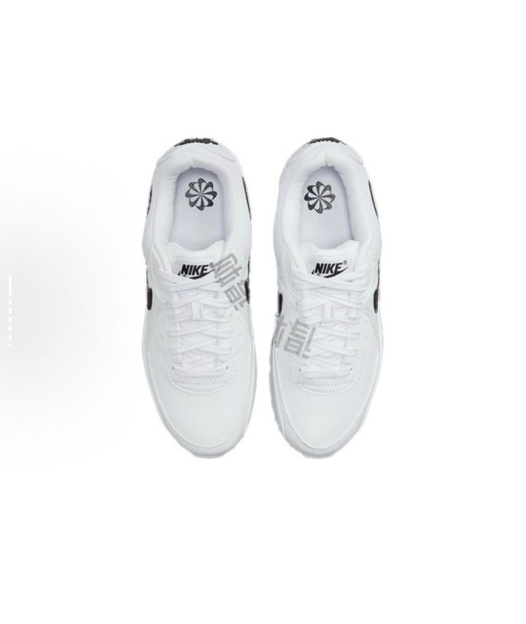 NIKE Белые текстильные низкие кроссовки / кеды, фото 3