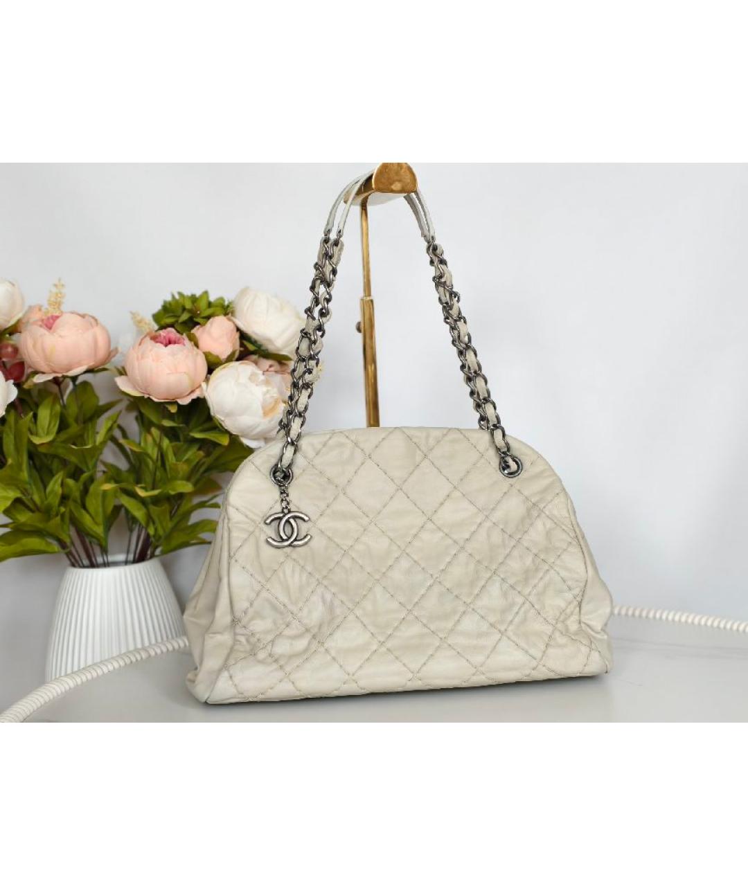 CHANEL Бежевая кожаная сумка тоут, фото 2