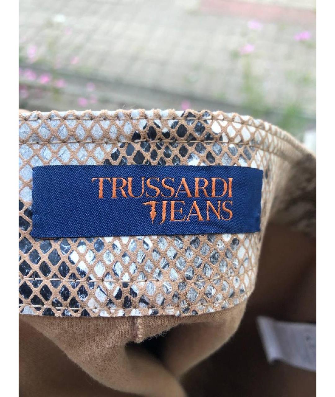 TRUSSARDI Бежевая юбка миди, фото 2