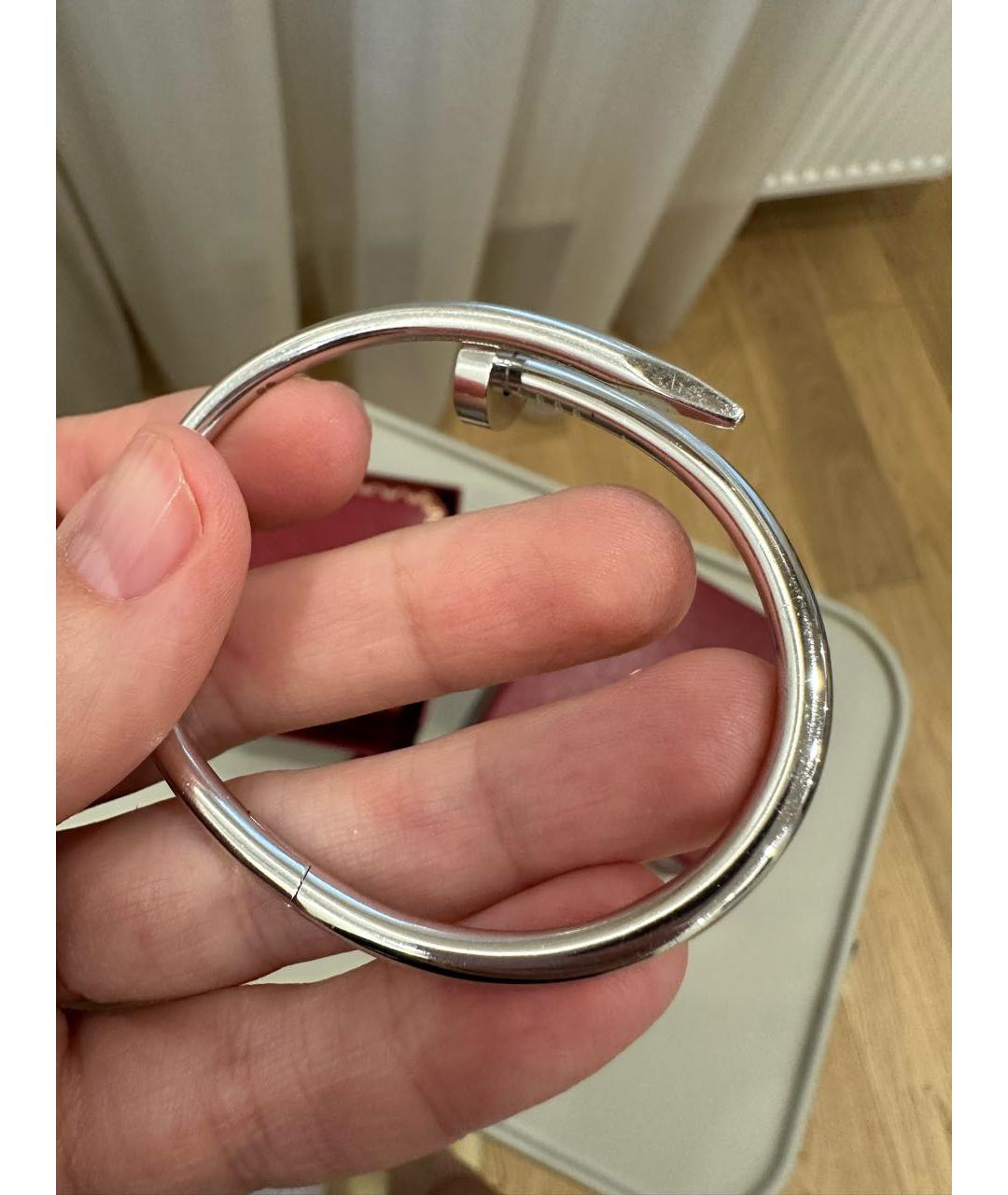 CARTIER Серебрянный браслет из белого золота, фото 4