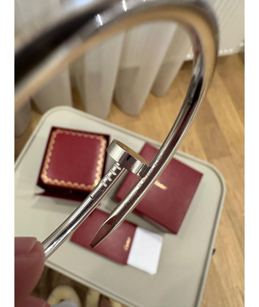 CARTIER Серебрянный браслет из белого золота, фото 6