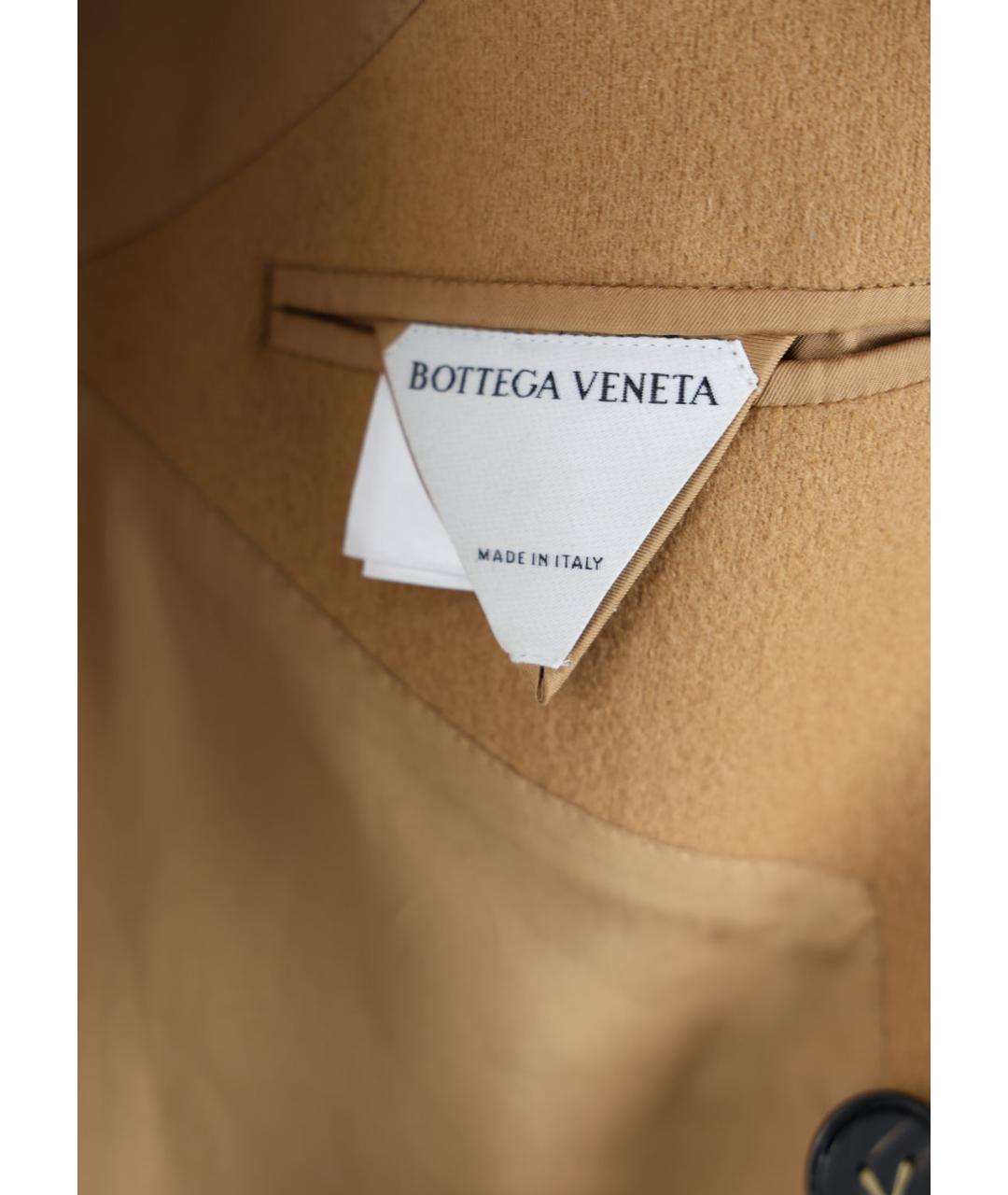 BOTTEGA VENETA Бежевое шерстяное пальто, фото 3