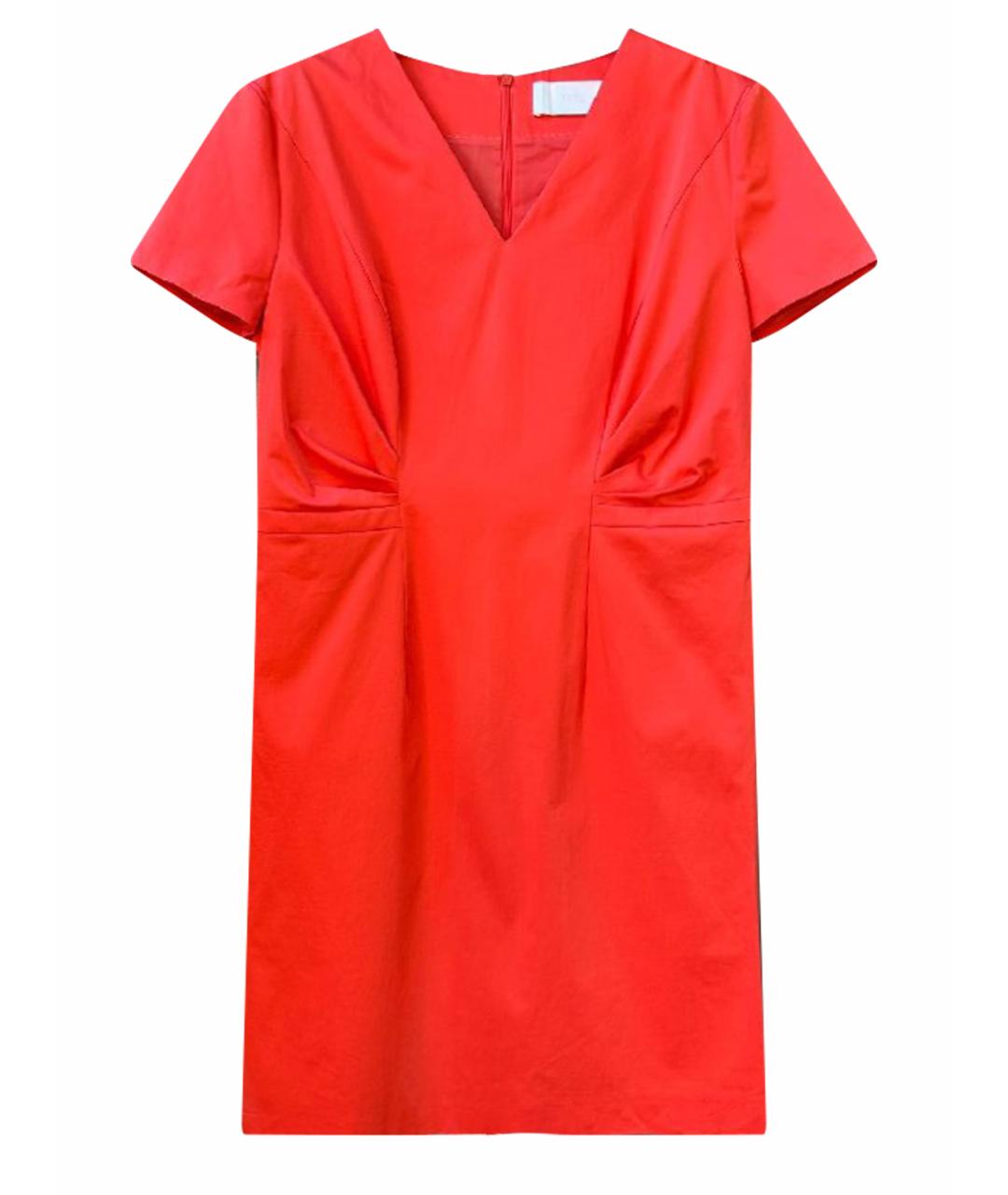 HUGO BOSS Красное хлопковое платье, фото 1