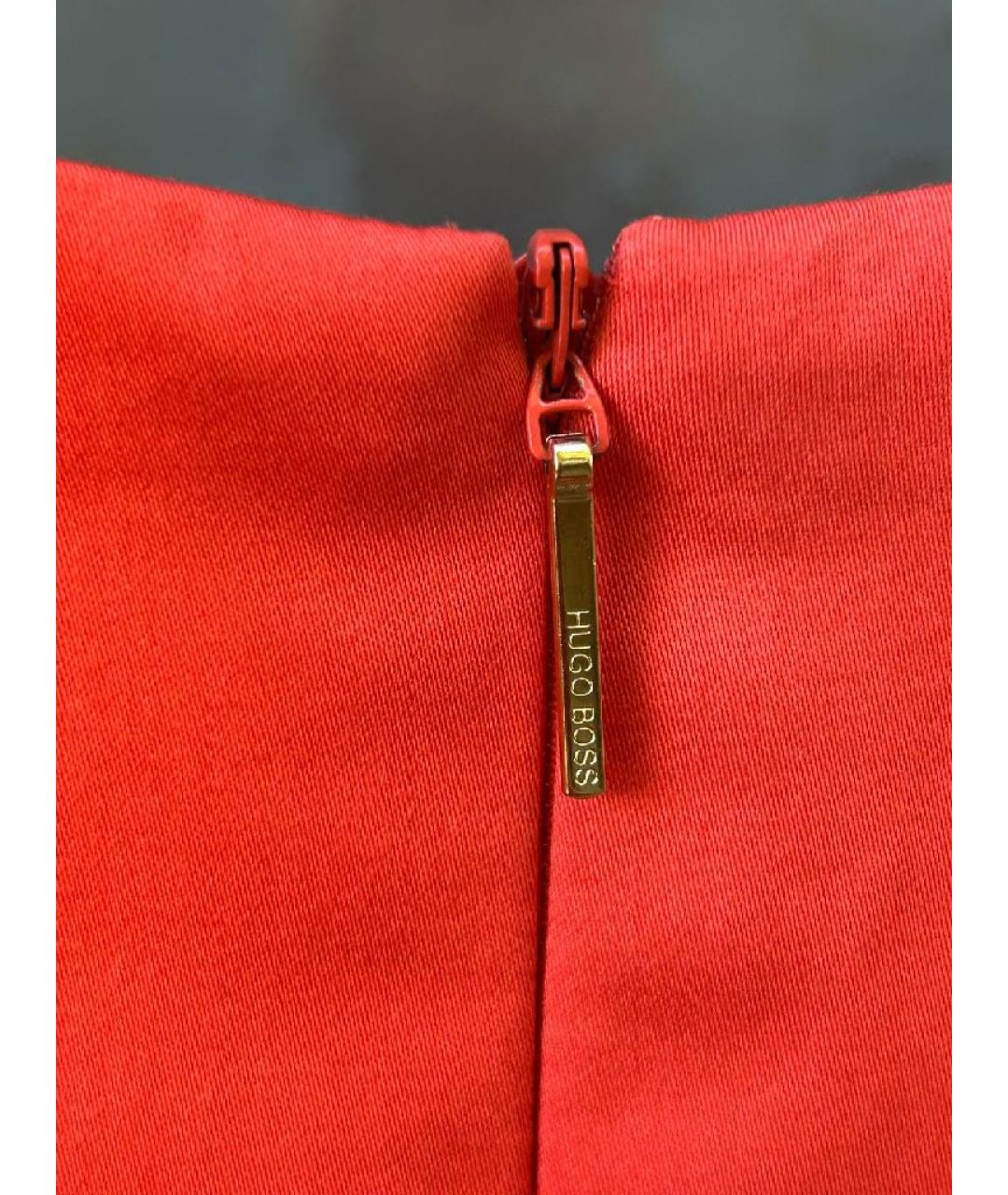 HUGO BOSS Красное хлопковое платье, фото 6