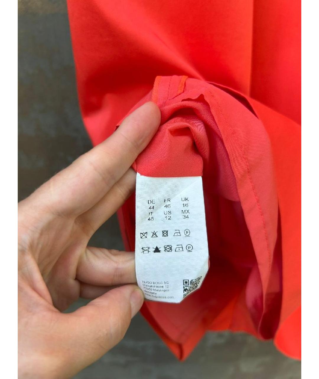 HUGO BOSS Красное хлопковое платье, фото 3