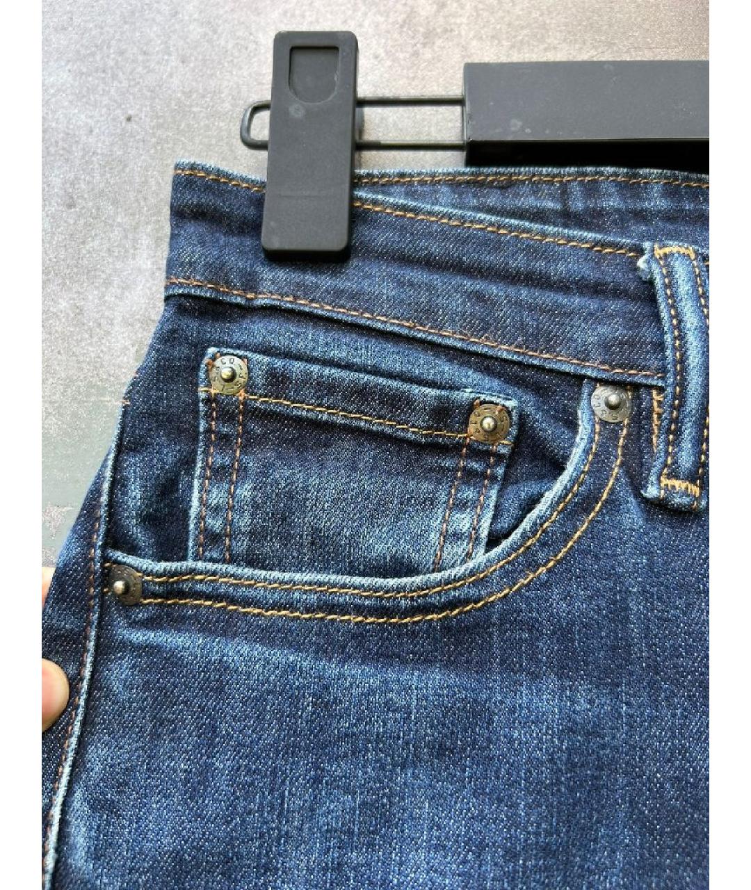 LEVI'S Синие хлопковые прямые джинсы, фото 4