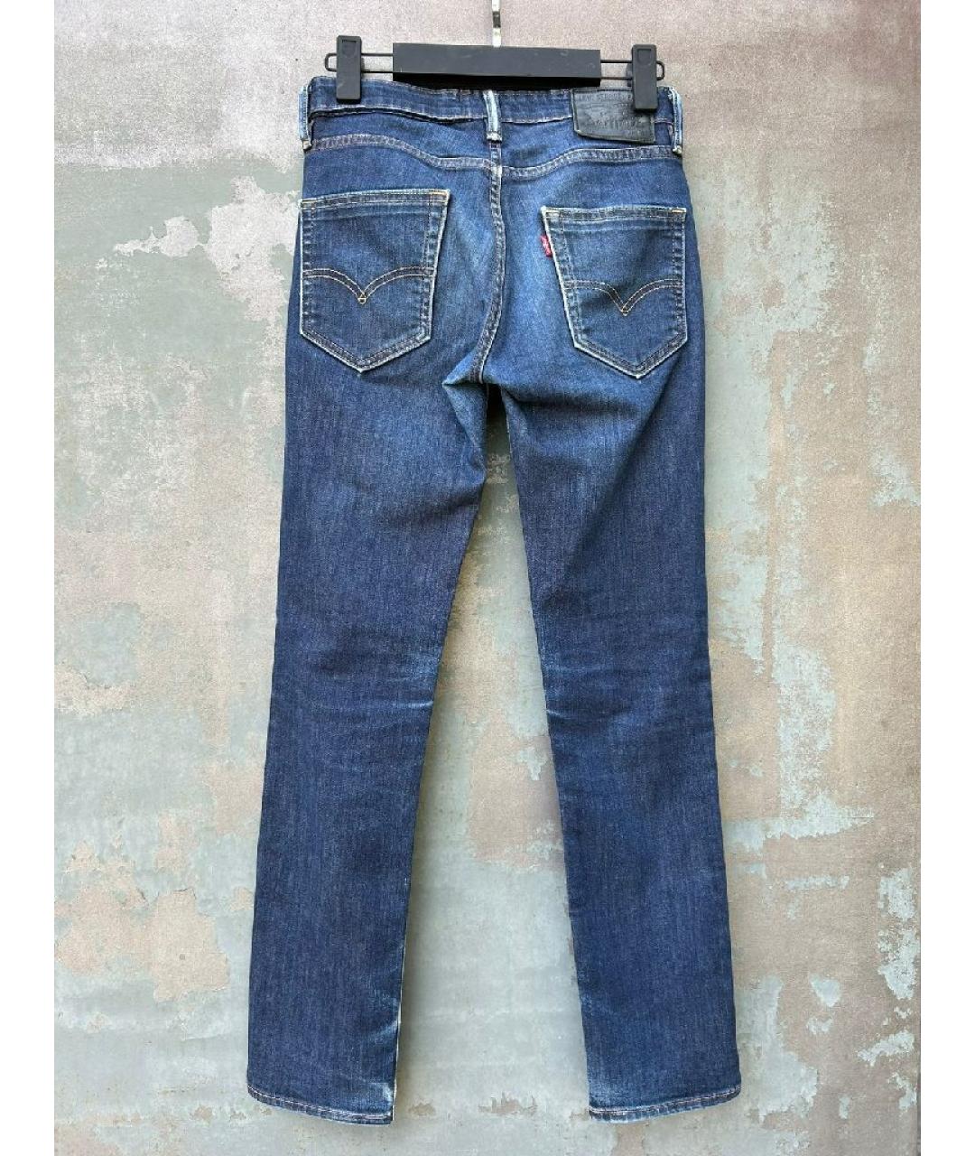 LEVI'S Синие хлопковые прямые джинсы, фото 6