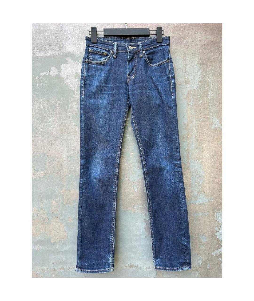 LEVI'S Синие хлопковые прямые джинсы, фото 8