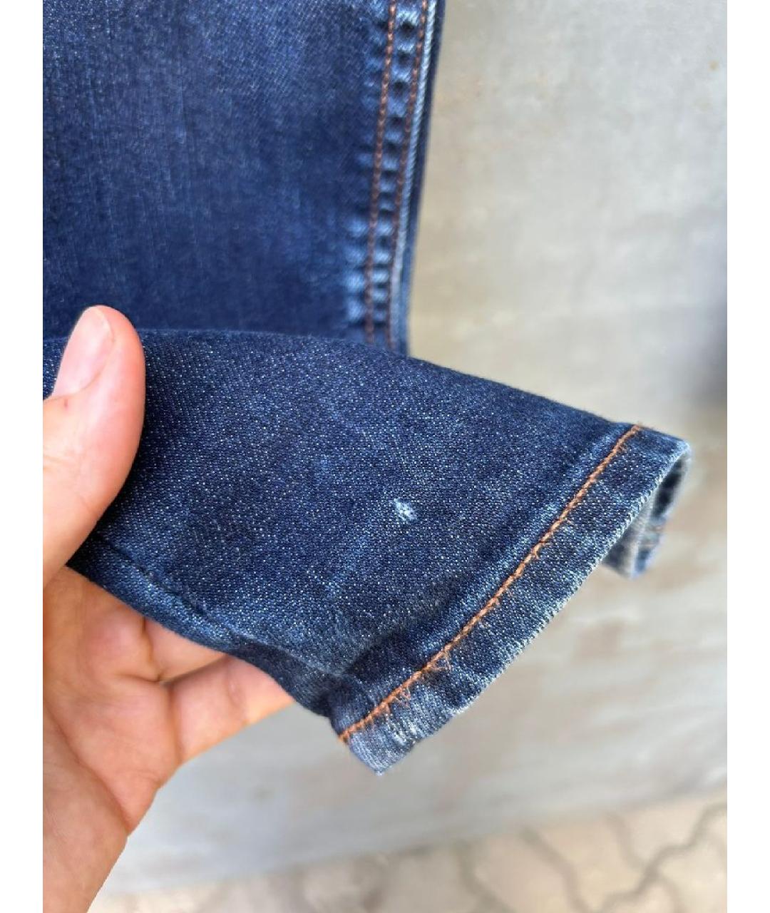 LEVI'S Синие хлопковые прямые джинсы, фото 7