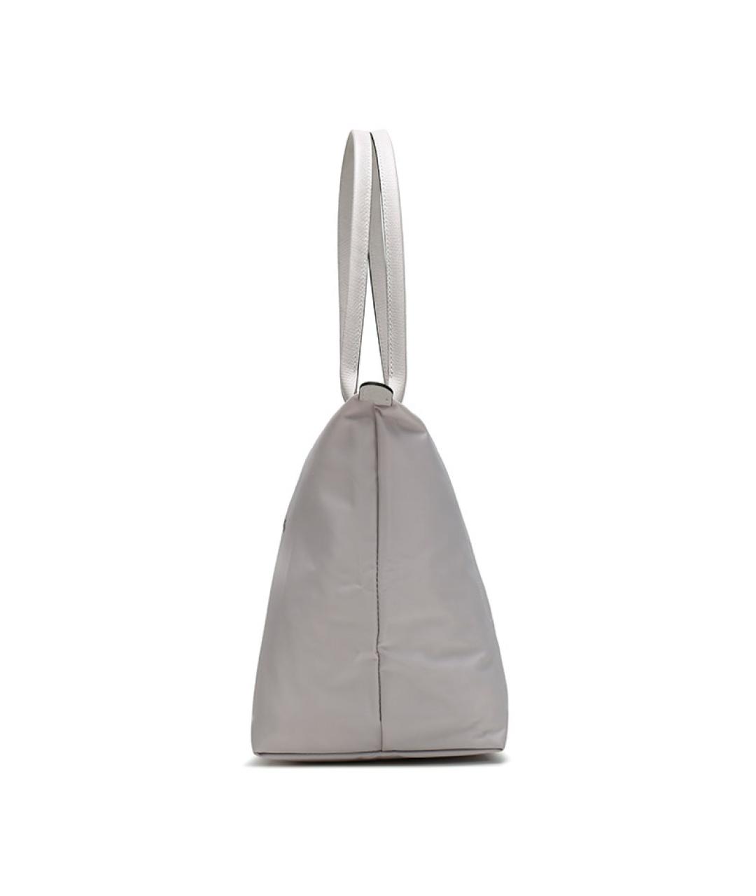 LONGCHAMP Белая кожаная сумка тоут, фото 3