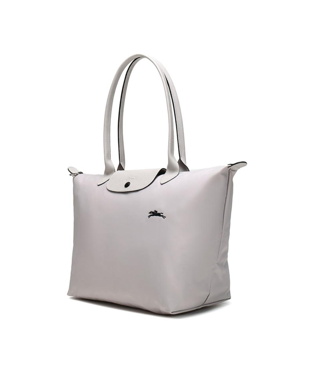 LONGCHAMP Белая кожаная сумка тоут, фото 2