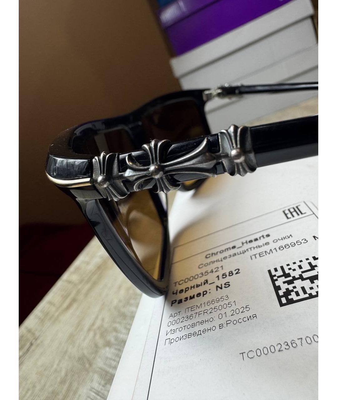 CHROME HEARTS Черные солнцезащитные очки, фото 4