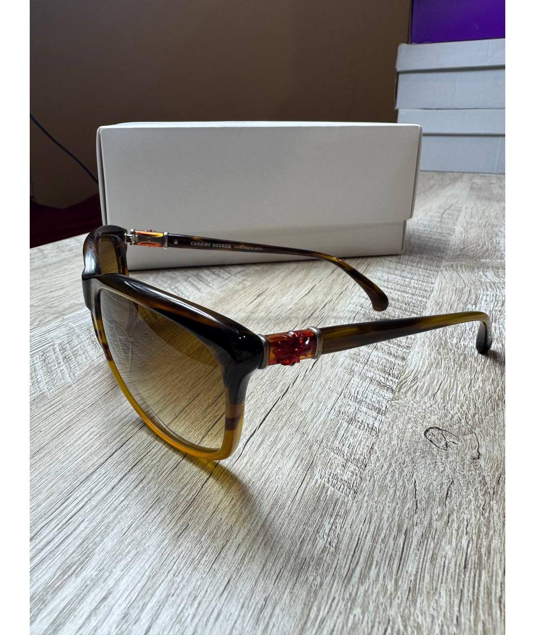 CHROME HEARTS Коричневые солнцезащитные очки, фото 2