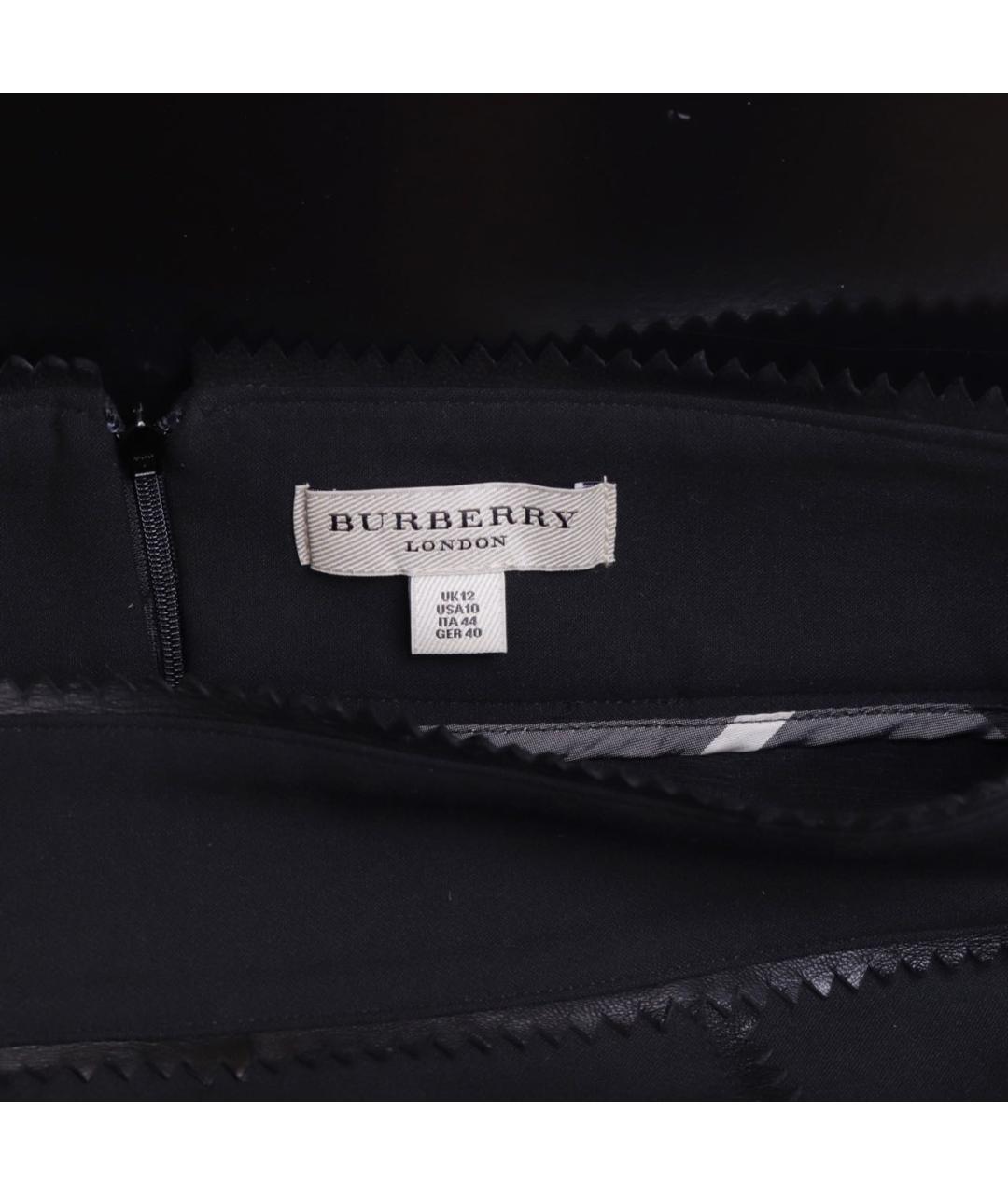 BURBERRY Черная полиэстеровая юбка мини, фото 3