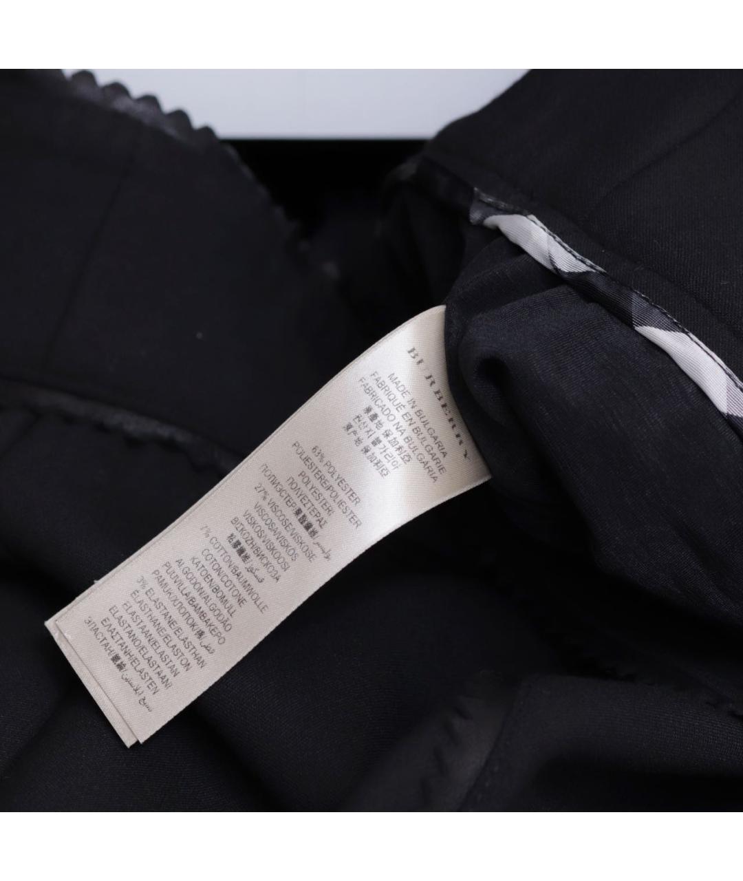 BURBERRY Черная полиэстеровая юбка мини, фото 8
