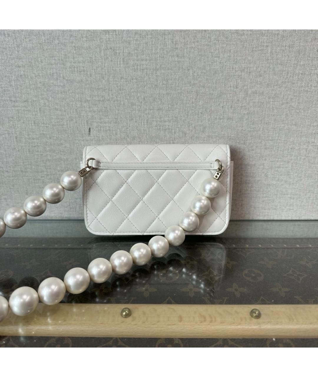 CHANEL Белый кошелек, фото 4
