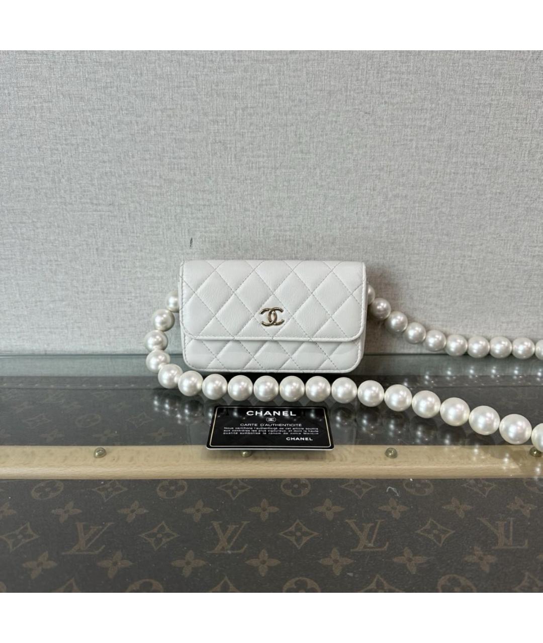 CHANEL Белый кошелек, фото 7