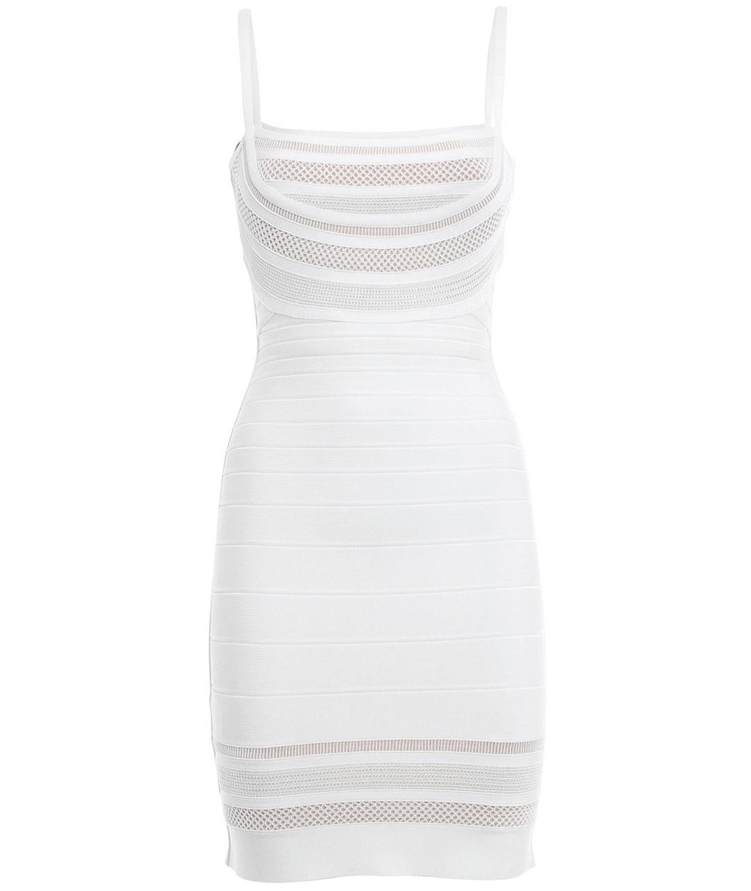 HERVE LEGER Белое синтетическое коктейльное платье, фото 1