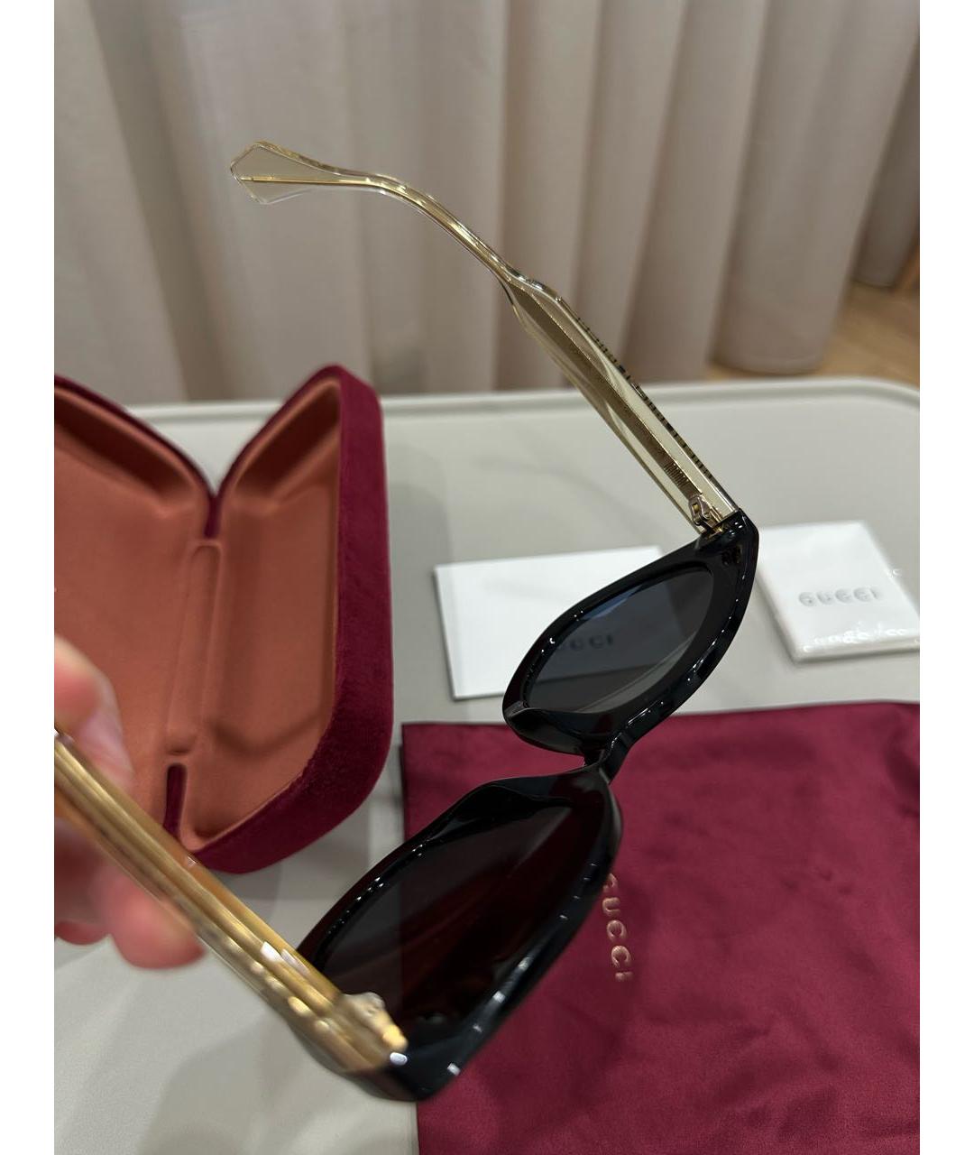 GUCCI Черные пластиковые солнцезащитные очки, фото 6