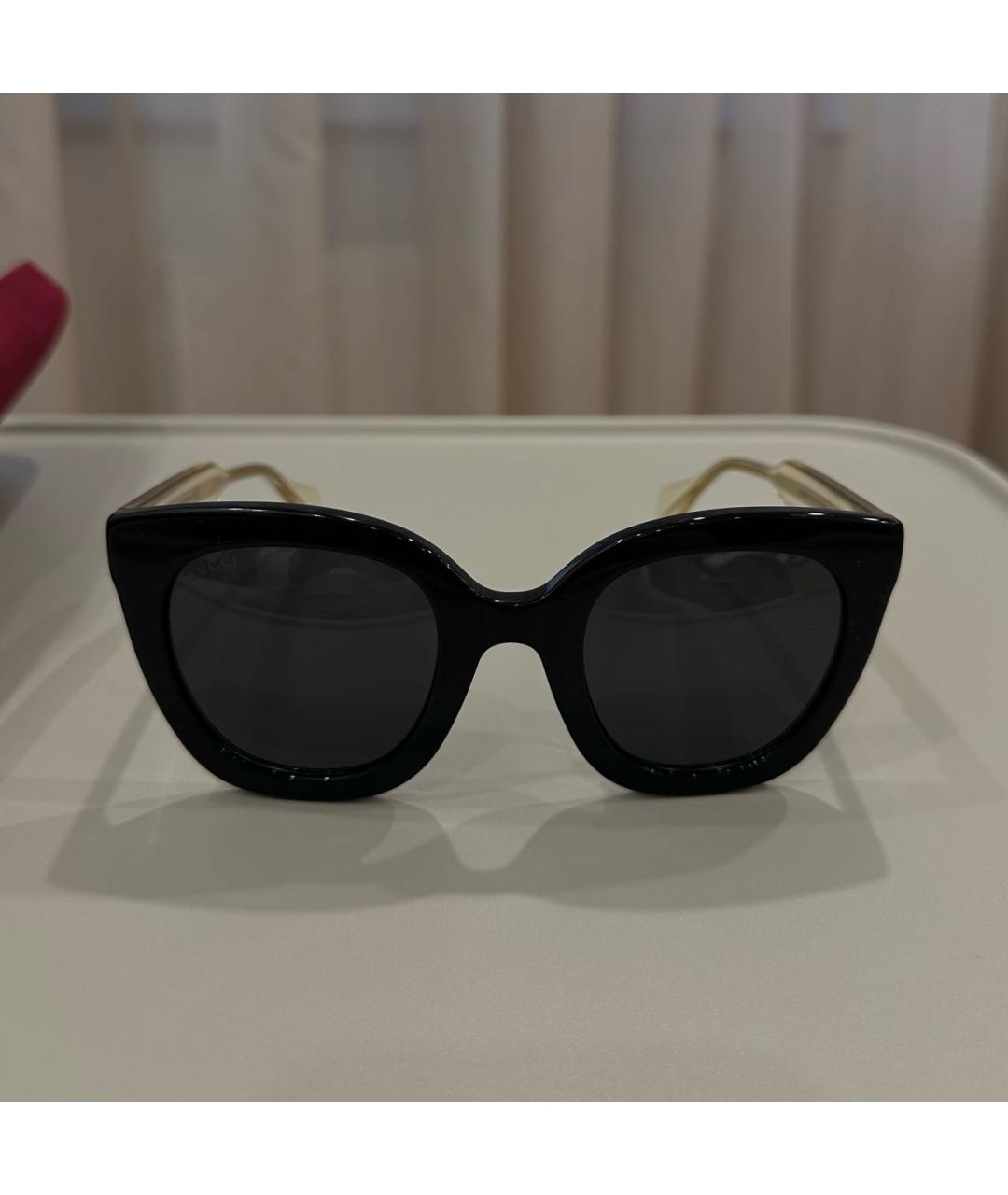 GUCCI Черные пластиковые солнцезащитные очки, фото 7