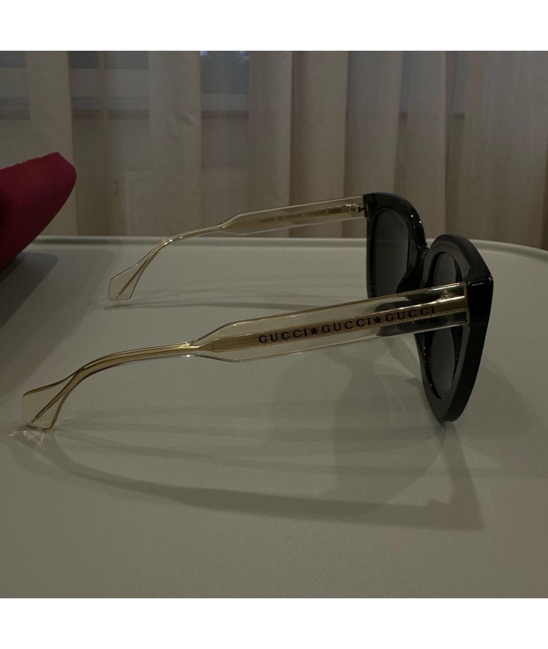GUCCI Черные пластиковые солнцезащитные очки, фото 2