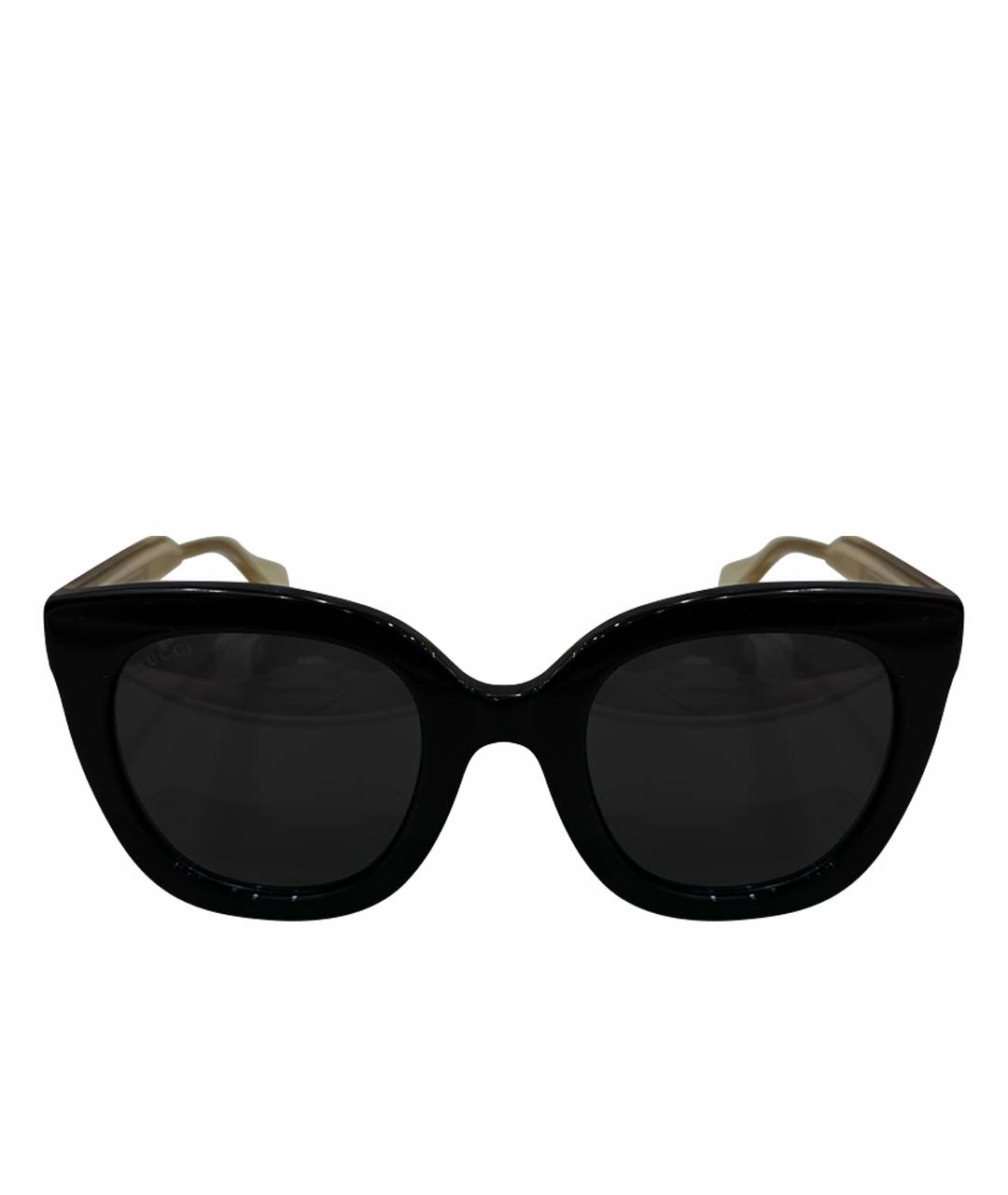 GUCCI Черные пластиковые солнцезащитные очки, фото 1