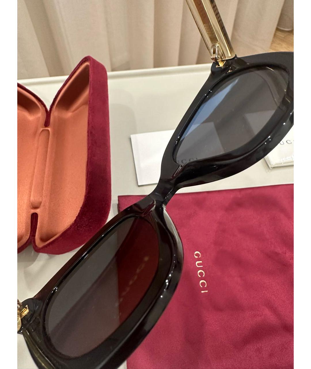 GUCCI Черные пластиковые солнцезащитные очки, фото 5