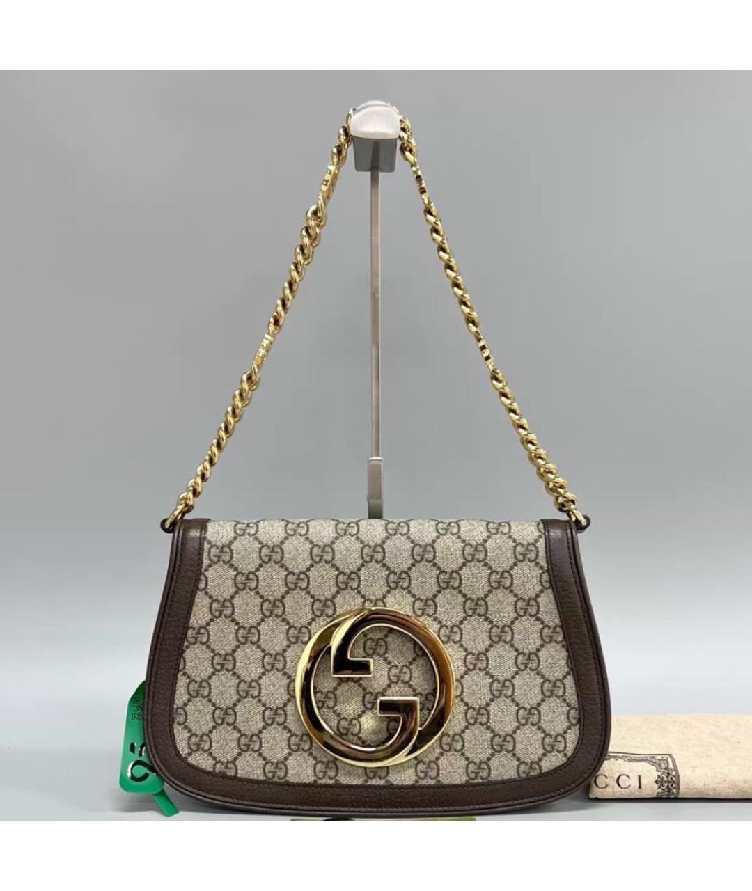 GUCCI Бежевая сумка с короткими ручками, фото 6