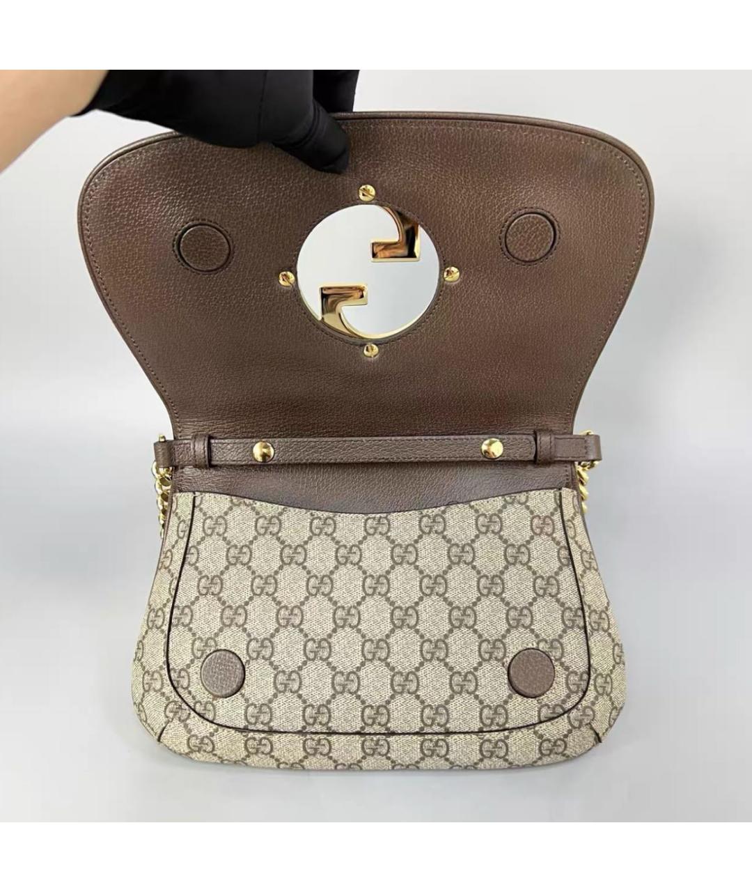 GUCCI Бежевая сумка с короткими ручками, фото 4
