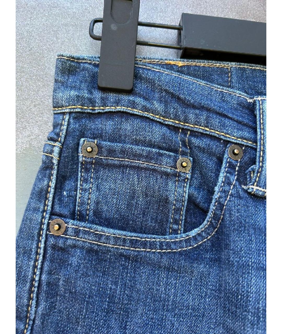 LEVI'S Синие хлопковые прямые джинсы, фото 4