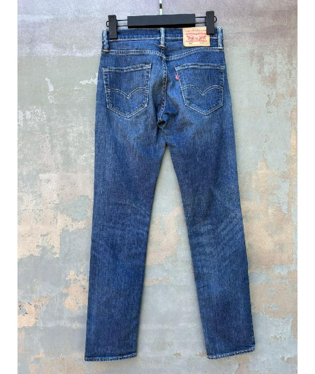 LEVI'S Синие хлопковые прямые джинсы, фото 6
