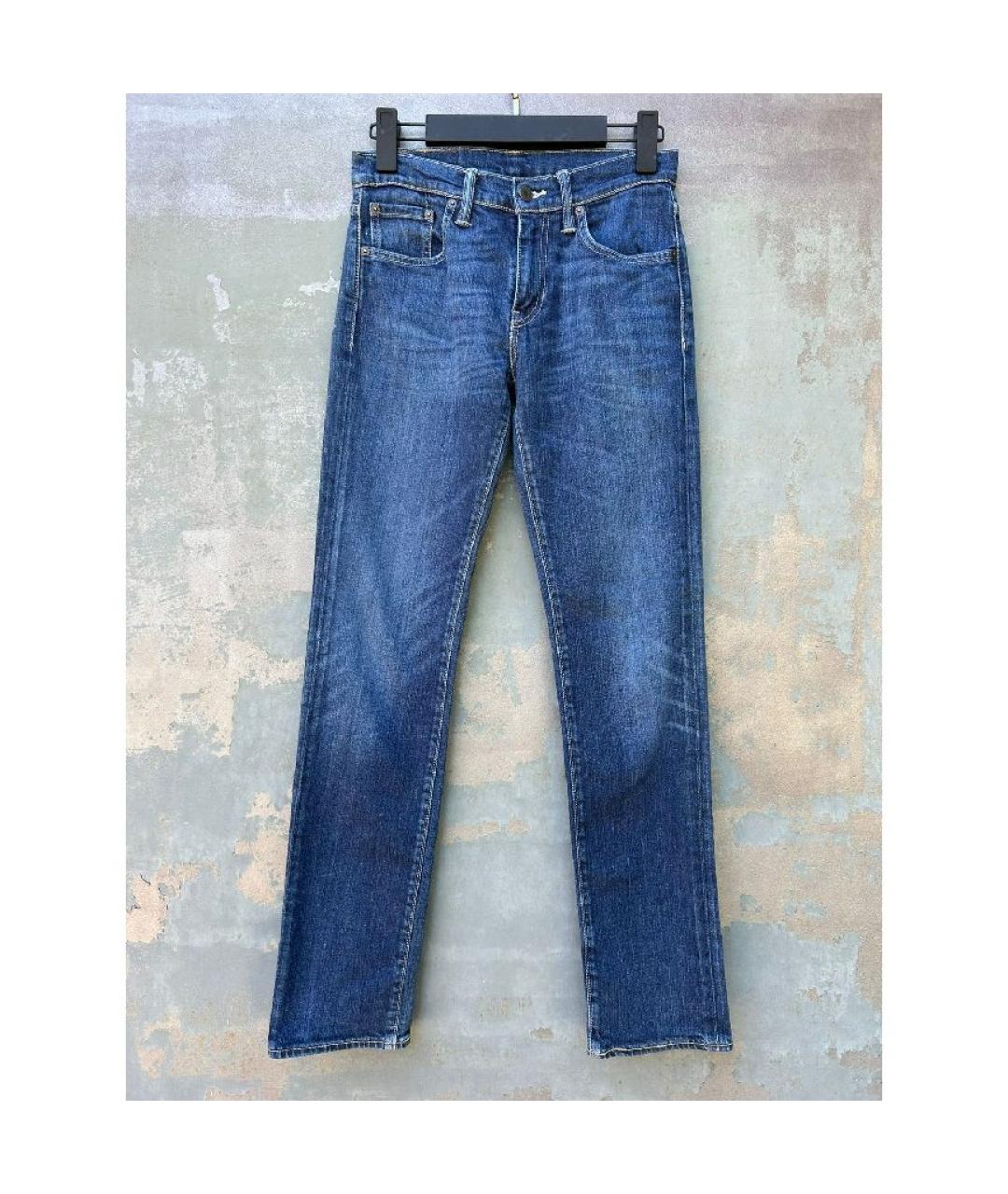 LEVI'S Синие хлопковые прямые джинсы, фото 7