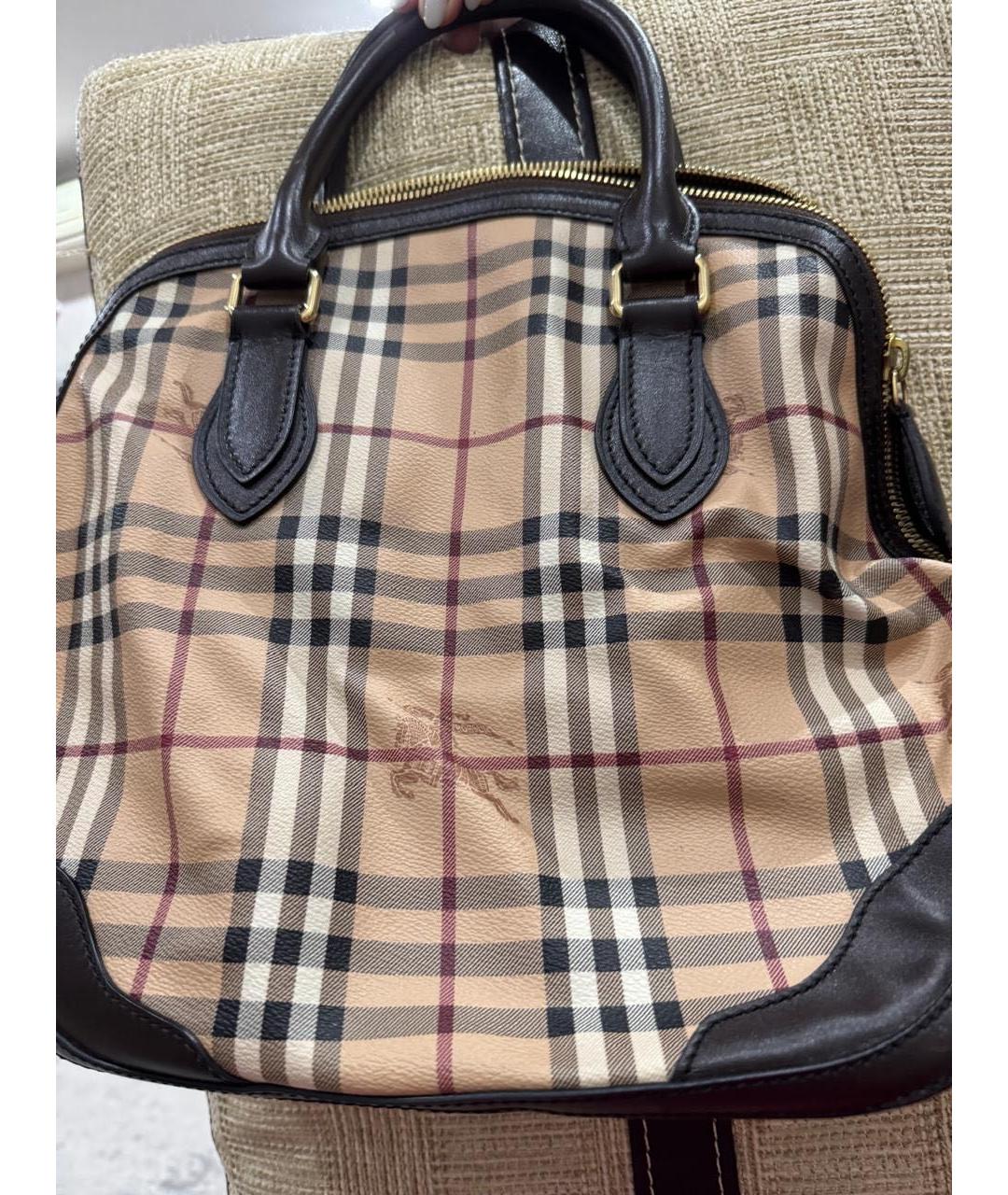 BURBERRY Бежевая сумка с короткими ручками, фото 5